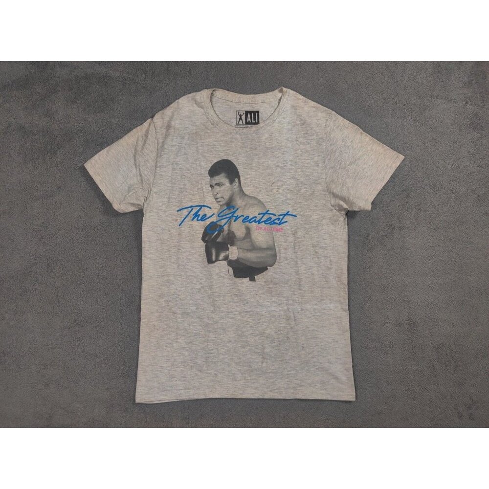 Muhammad Ali Shirt Adult Mens Medium Gray Blue The Greatest of All Time